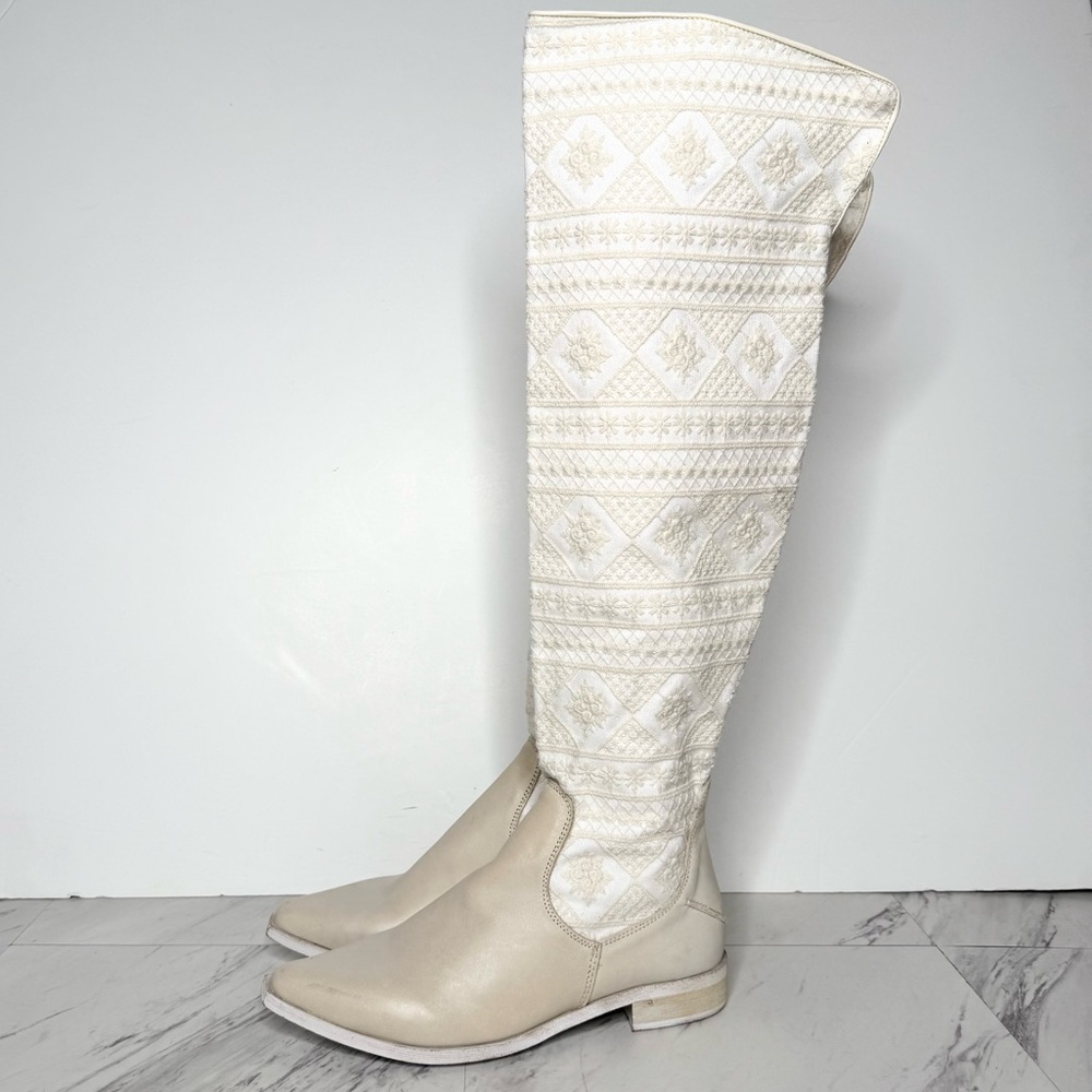 Free People Bren Crochet Slouch Tall Boot 37 1/2